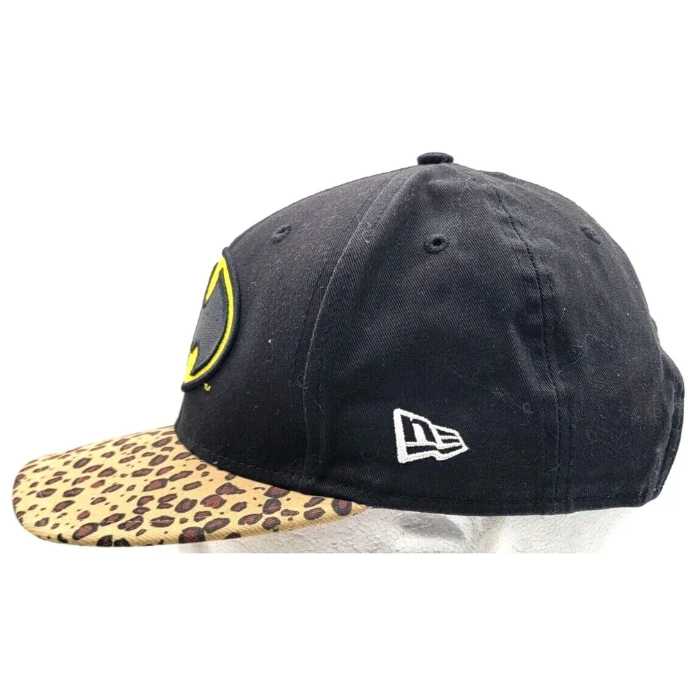 BATMAN NEW‎ ERA SNAPBACK CAP HAT 9FIFTY SMALL-MED LEOPARD PRINT BILL